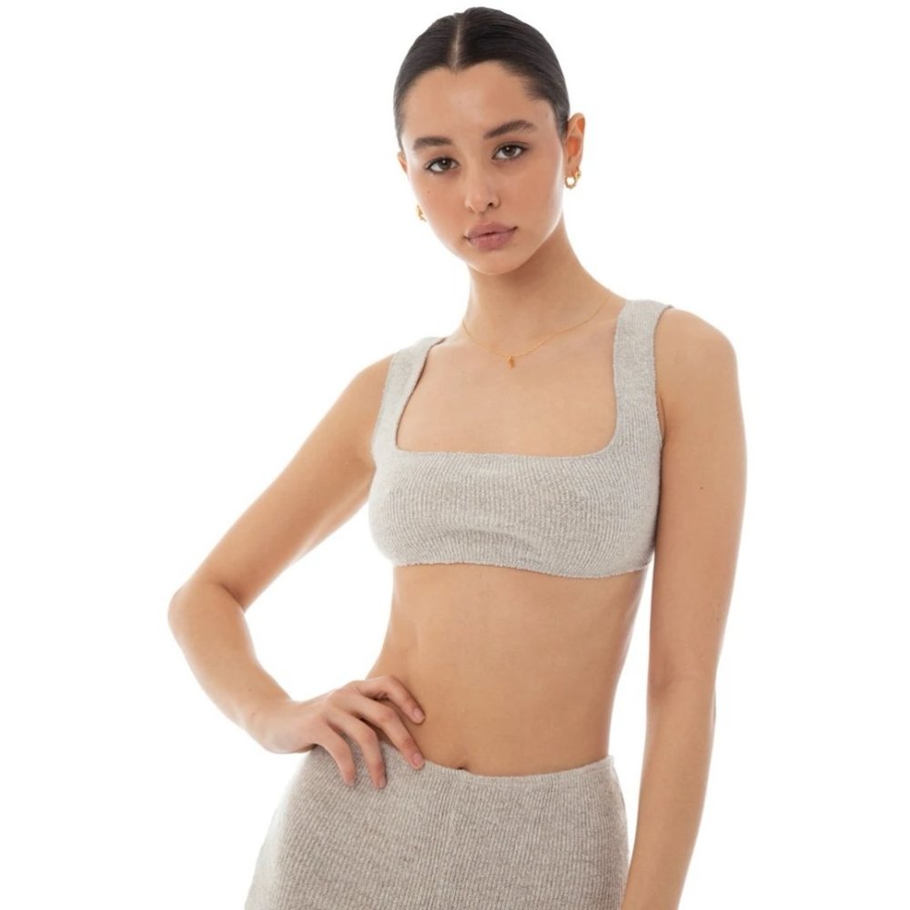 ARE YOU AM I Oatmeal 'Milou' Bra Top